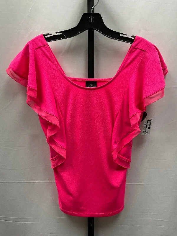 women's tops for date nightsTop Short Sleeve By Worthington In Pink, Size: Petite   S