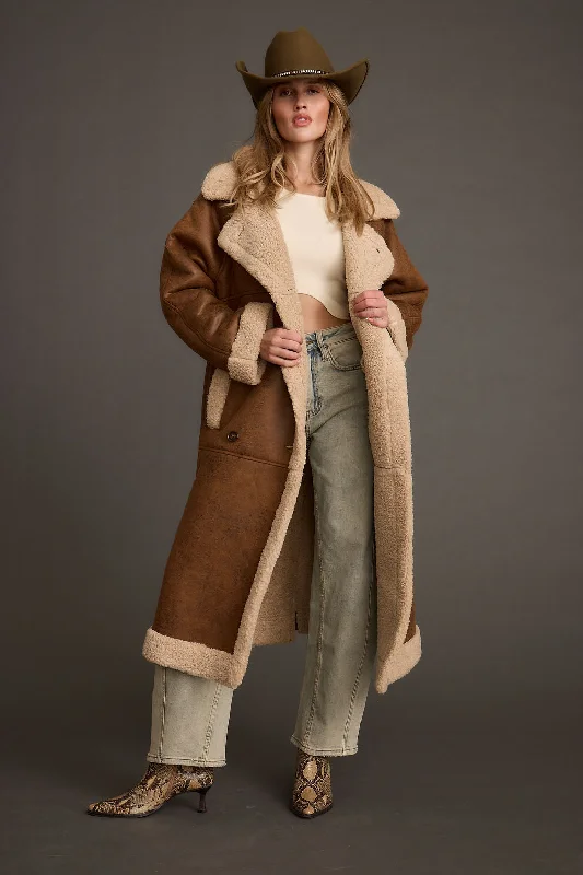 women's coats for special occasions and everyday eleganceLivingston Brown Sherpa Coat