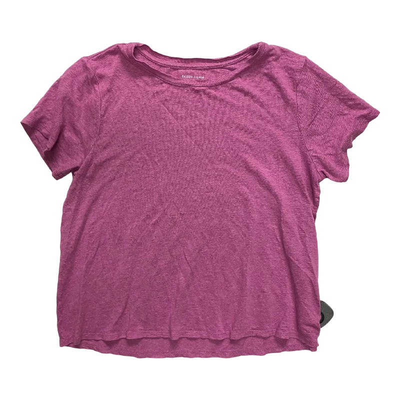 women's tops for those who want to elevate their everyday wear with chic and elegant piecesTop Short Sleeve Designer By Eileen Fisher In Purple, Size: S