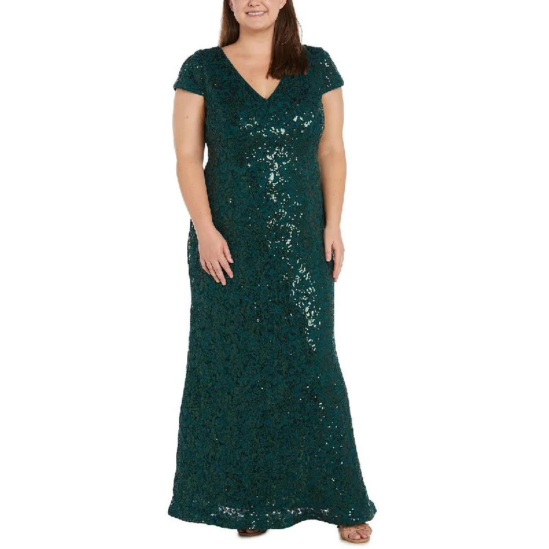 Cocktail DressR&M Richards Womens Plus Sequined Long Evening Dress