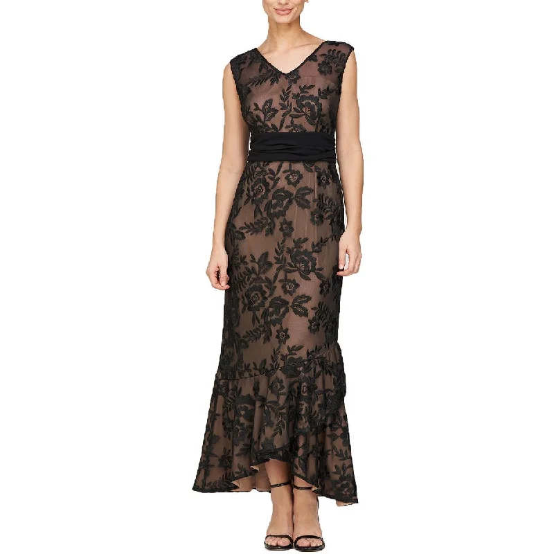 women's casual Friday dressesJS Collections Womens Emily Embroidered Hi-Low Evening Dress