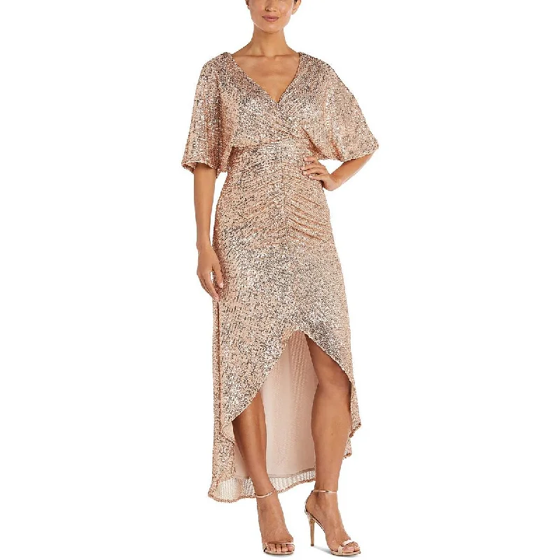 Bohemian DressNW Nightway Womens Sequined Tea-Length Evening Dress