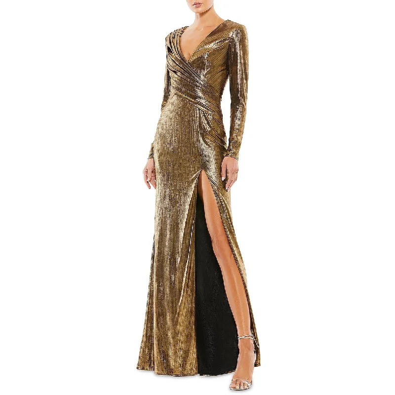 women's tall dressesIeena for Mac Duggal Womens Shimmer Long Evening Dress