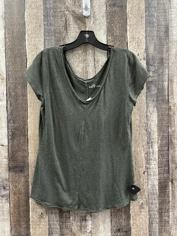 women's tops with sheer overlaysTop Short Sleeve By 14th And Union In Green, Size: L