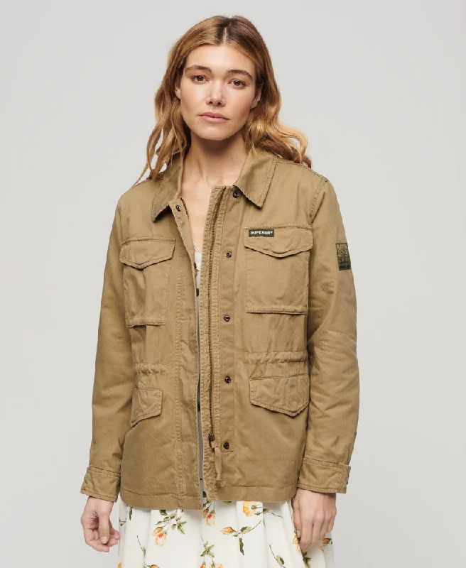 women's coats with zippersMilitary M65 Jacket | Classic Tan Brown