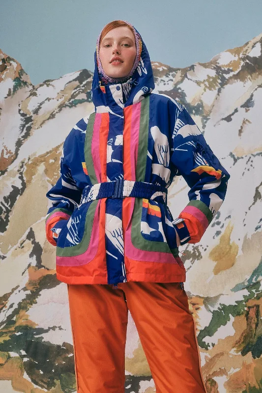 women's coats with embroidered patternsBlue Toucans Ski Jacket