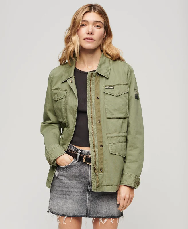 women's coats with pocketsMilitary M65 Jacket | Wild Khaki