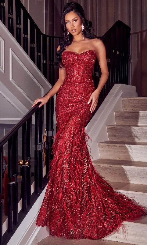 Tulle DressPortia and Scarlett PS23263 - Embellished Trumpet Evening Gown