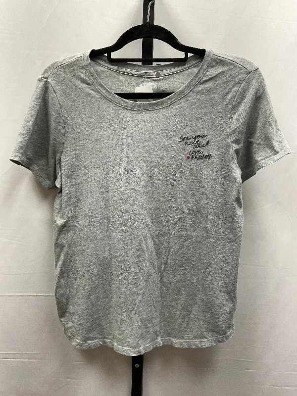 women's tops that offer a perfect blend of style, comfort, and affordabilityTop Short Sleeve By Old Navy In Grey, Size: M