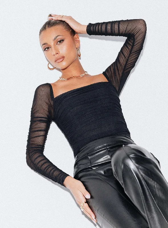 women's tops for those who want to add a touch of sophistication to their casual attireDelany Bodysuit Black