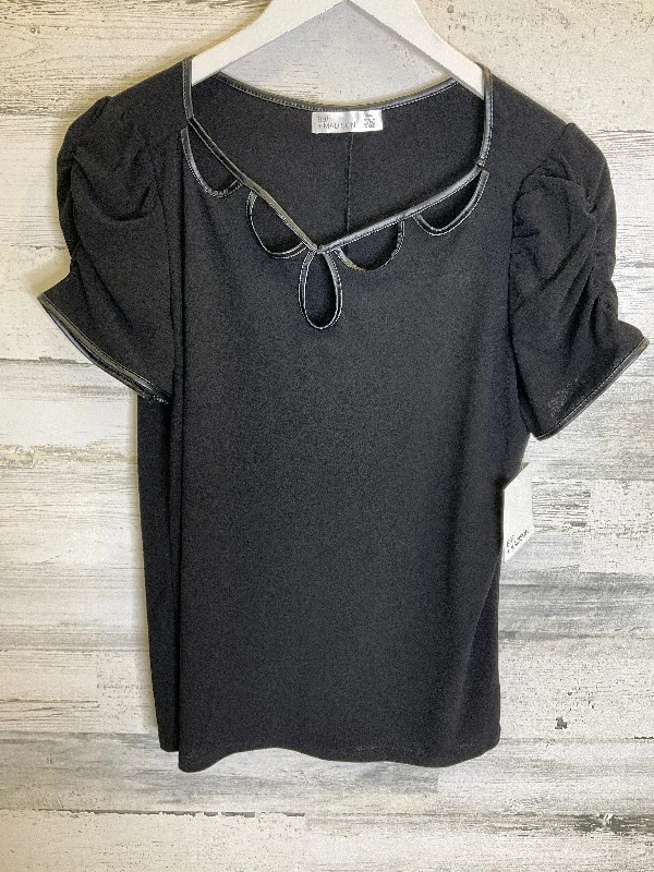 women's tops for creating capsule wardrobesTop Short Sleeve By 89th And Madison In Black, Size: M