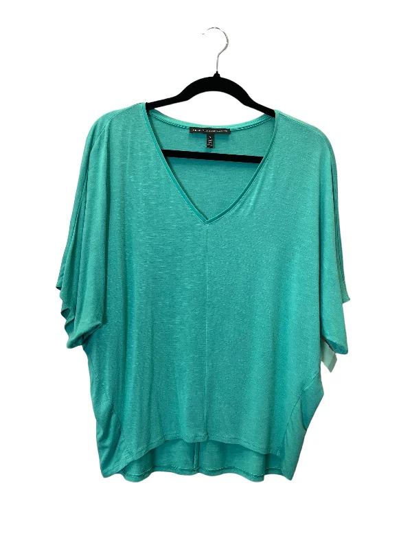 women's tops for those who want to add a touch of sophistication to their casual attireTop Short Sleeve Basic By White House Black Market In Aqua, Size: S