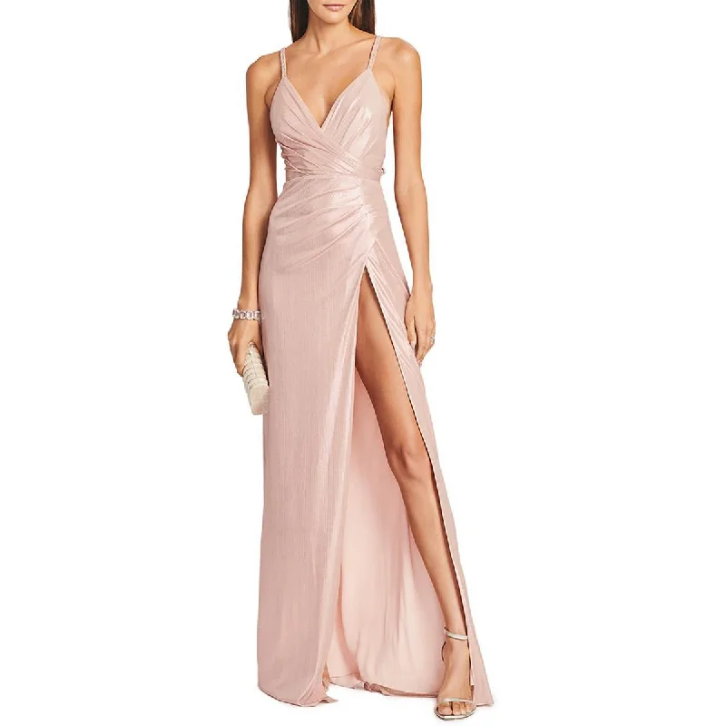 Formal DressRetrofete Womens Yesi Metallic V-Neck Evening Dress