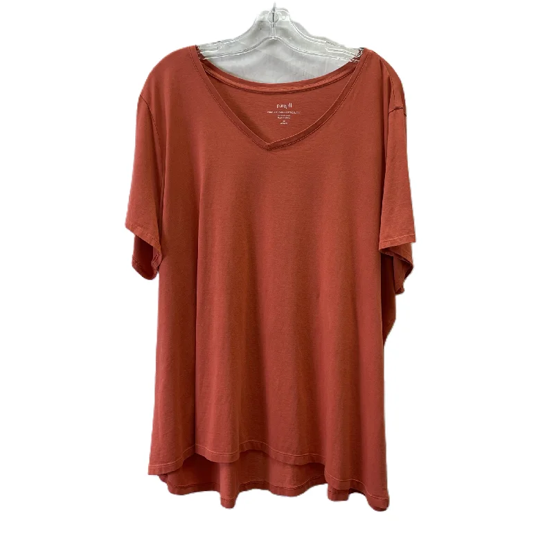 tank tops for womenTop Short Sleeve By Pure Jill In Rust, Size: 3x