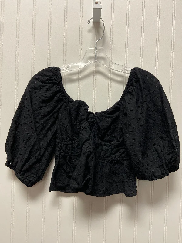 women's tops for those who want to show off their figure in a flattering wayTop Short Sleeve By A New Day In Black, Size: Xs