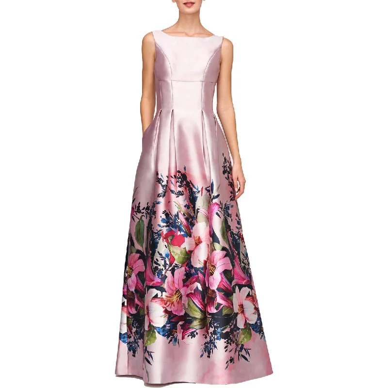 women's fair-trade dressesKay Unger New York Womens Floral Print Long Evening Dress