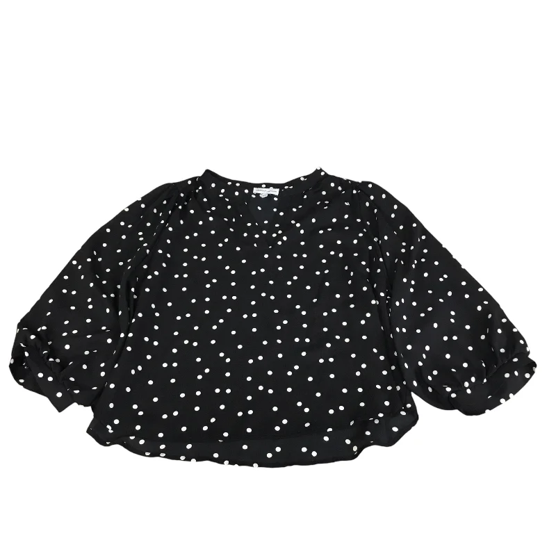 women's tops with spaghetti straps and deep V-necksTop Long Sleeve By Gibson And Latimer In Polkadot Pattern, Size: 2x