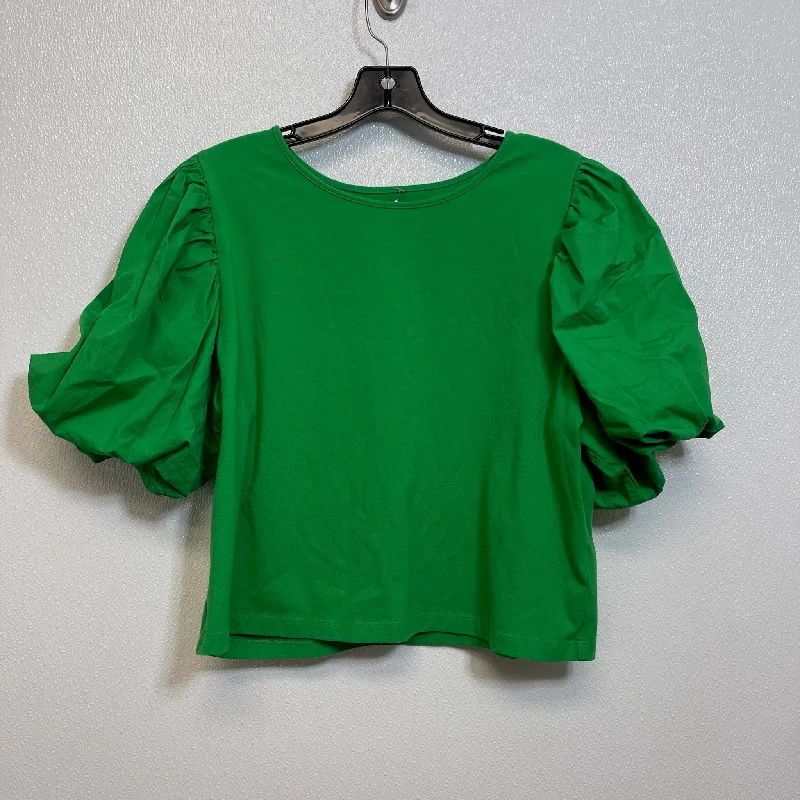 women's tops for those who want to wear versatile pieces that can be dressed up or downTop Short Sleeve By A New Day In Kelly Green, Size: Xl