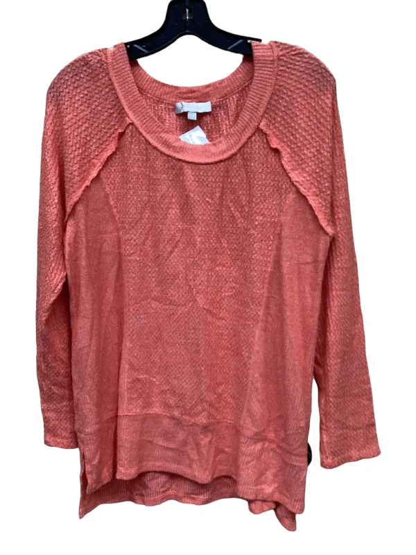 women's tops for those who want to show off their figure in a flattering wayTop Long Sleeve By Eri + Ali In Orange, Size: L