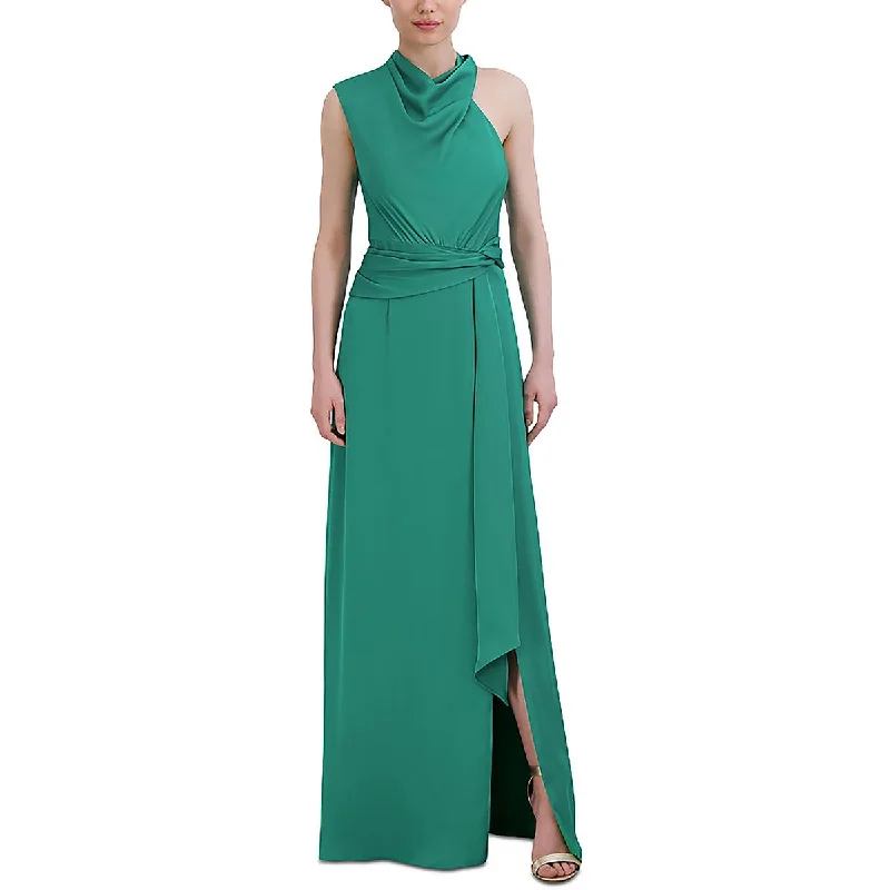 Flutter-Sleeve DressBCBGMAXAZRIA Womens Full Length Gathered Evening Dress