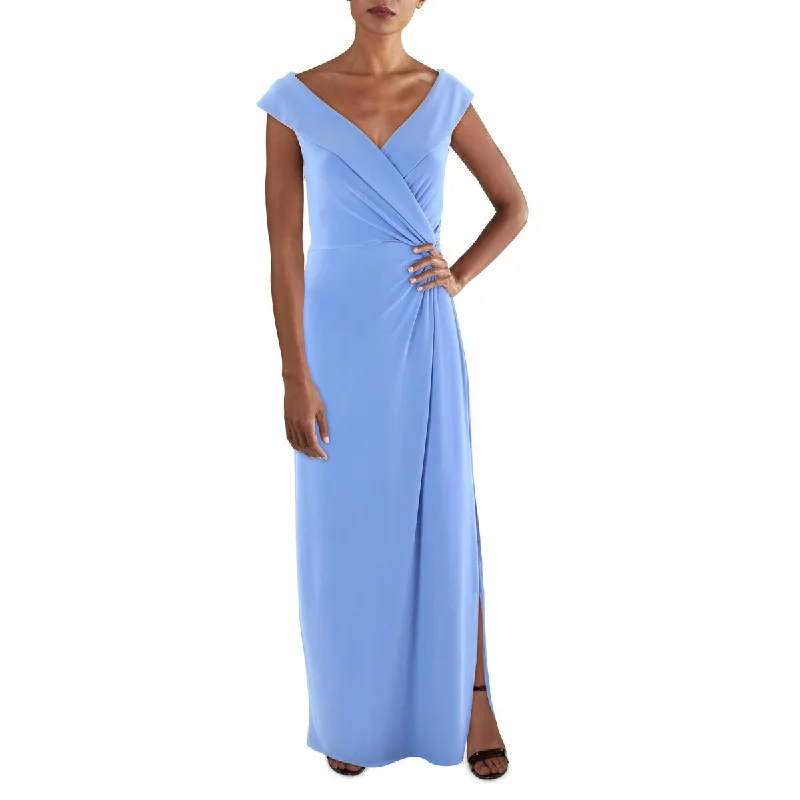 women's stretch dressesLauren Ralph Lauren Womens Jersey Long Evening Dress