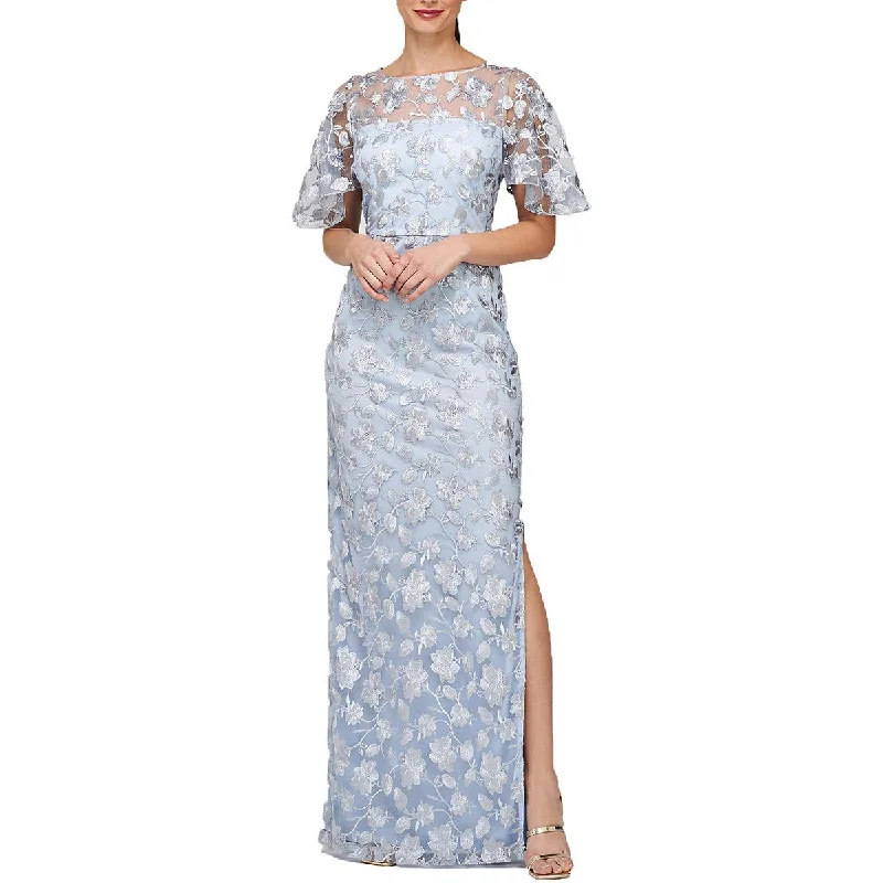 women's high-end dressesJS Collections Womens Brooke Embroidered Floral Evening Dress