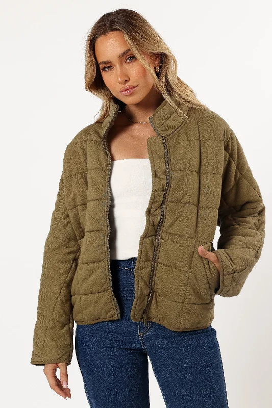 women's coats for cozy nights inSutton Jacket - Light Olive