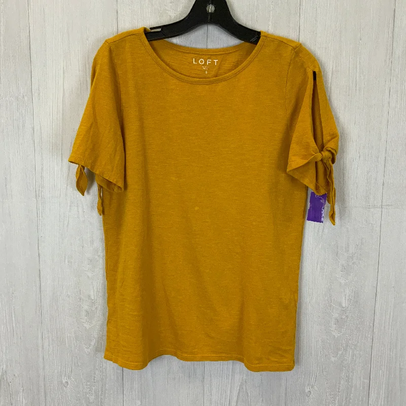 women's tops for those who want to add a pop of color to their outfitsTop Short Sleeve Basic By Loft In Yellow, Size: S