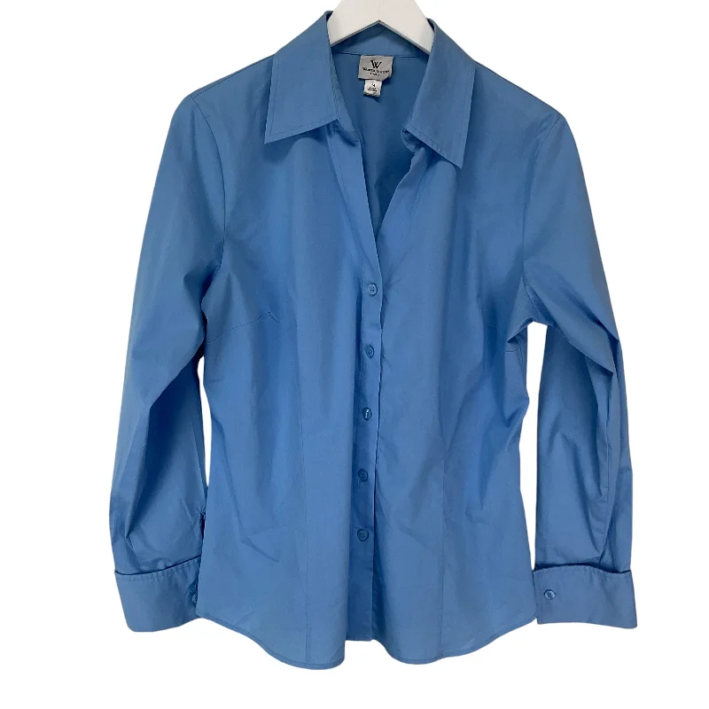 women's tops for those who want to create outfits that reflect their personal style and sense of fashionTop Long Sleeve By Worthington In Blue, Size: Xl