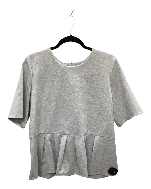 trendy women's topsTop Short Sleeve By Simply Vera In Grey, Size: Xxl