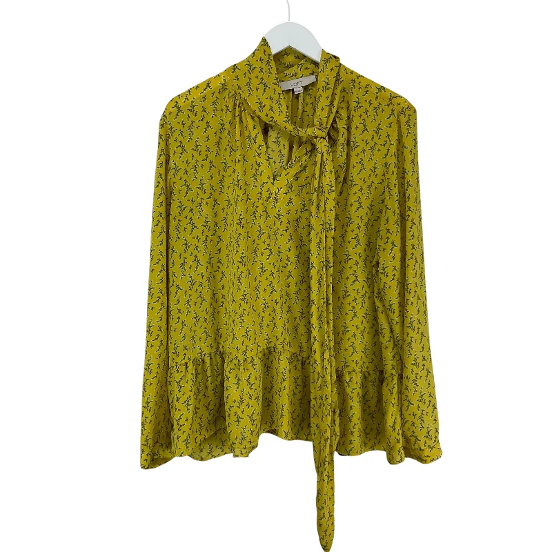 women's tops for those who seek both style and comfortTop Long Sleeve By Loft In Yellow, Size: Xl