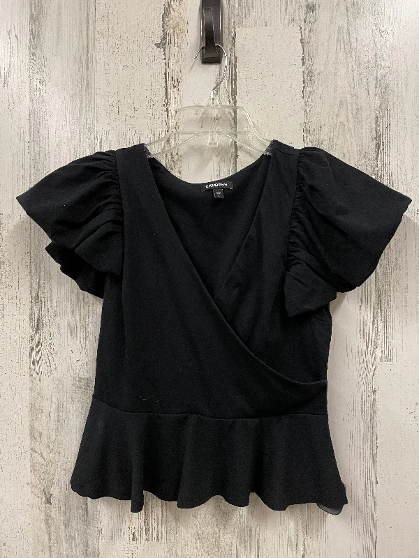 women's tops for those who want to create outfits that reflect their personal style and sense of fashionTop Short Sleeve By Express In Black, Size: S