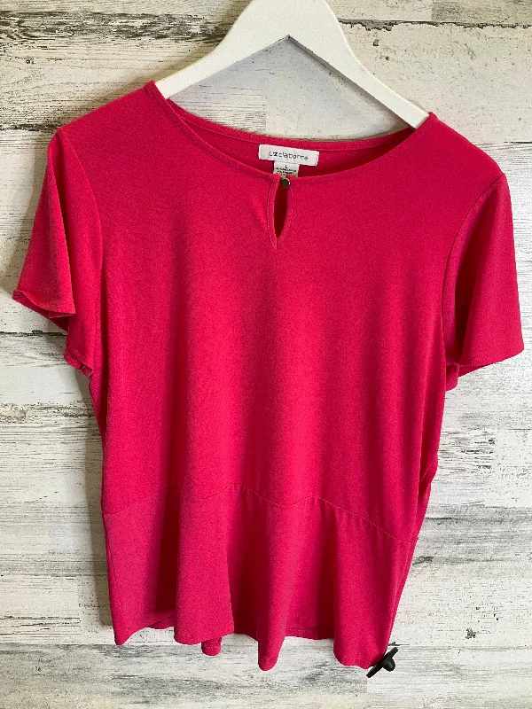 women's tops for those who want to add a personal touch to their wardrobe with unique and one-of-a-kind piecesTop Short Sleeve By Liz Claiborne In Pink, Size: L