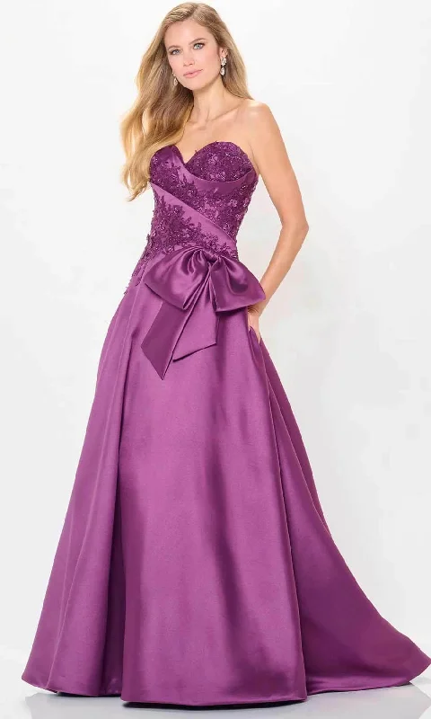 Neon DressIvonne D ID6201 -Embroidered Strapless Evening Gown