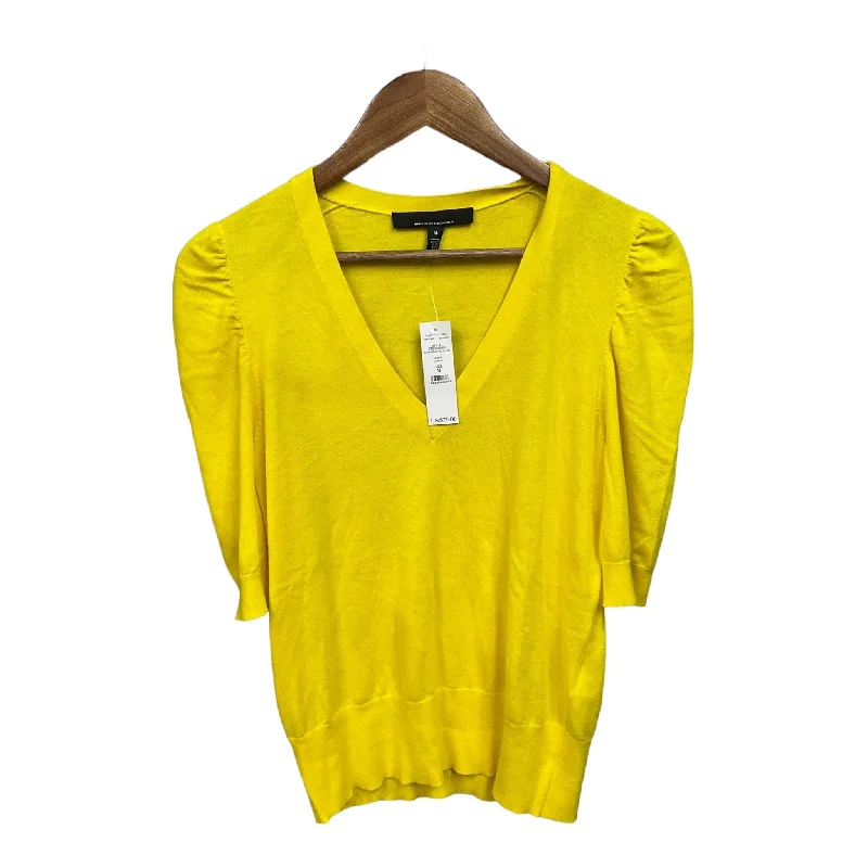 women's tops for those who want to stay cool and chic during warmer weatherTop Short Sleeve By White House Black Market In Yellow, Size: M