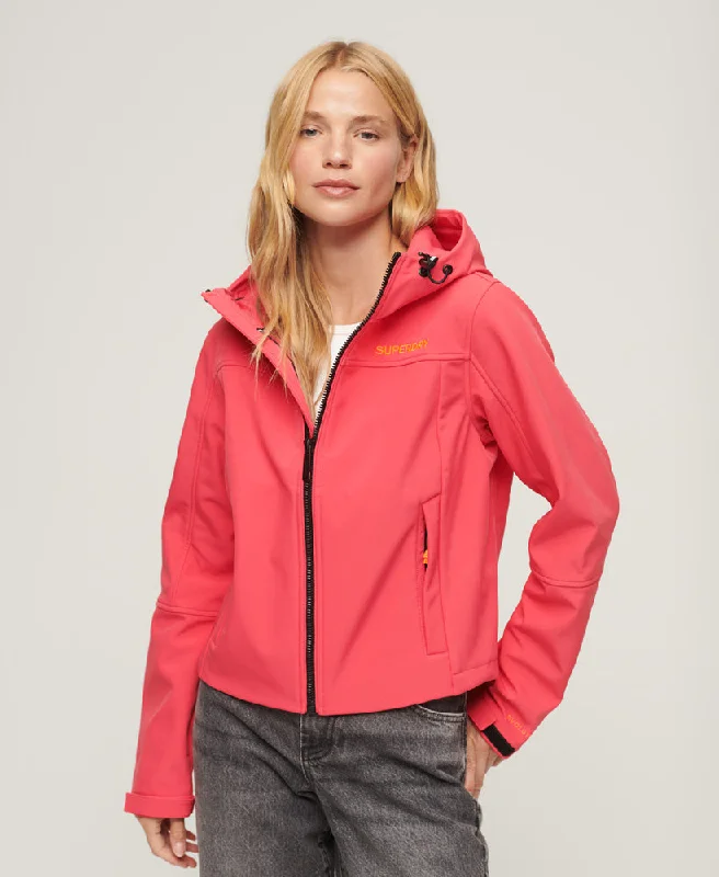 women's shearling coatsCODE Trekker Hooded Softshell Jacket | Active Pink