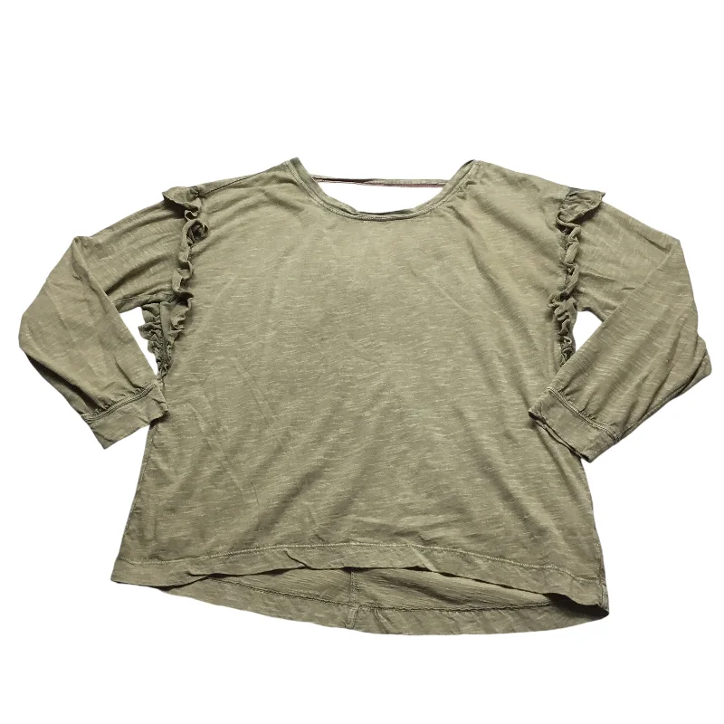 women's tops with cinched waistsTop Long Sleeve By Pilcro In Green, Size: L