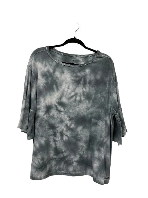 women's tops for those who love to shop for unique findsTop Long Sleeve By Calvin Klein In Grey, Size: Xl