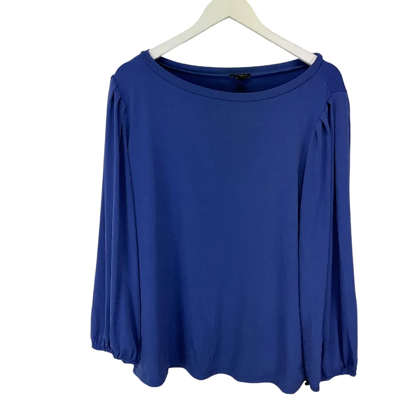 women's tops for those who believe in expressing their individuality through fashionTop Long Sleeve By Ann Taylor In Blue, Size: Xxl