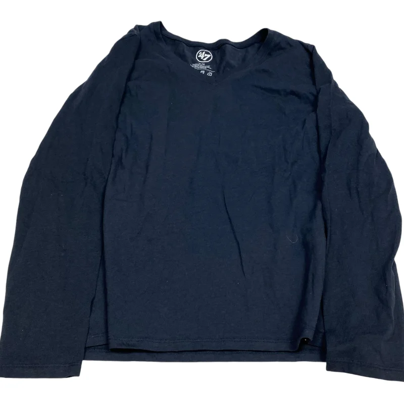 women's tops for those who want to create outfits that are both unique and memorableTop Long Sleeve Basic By 47 In Navy, Size: Xl