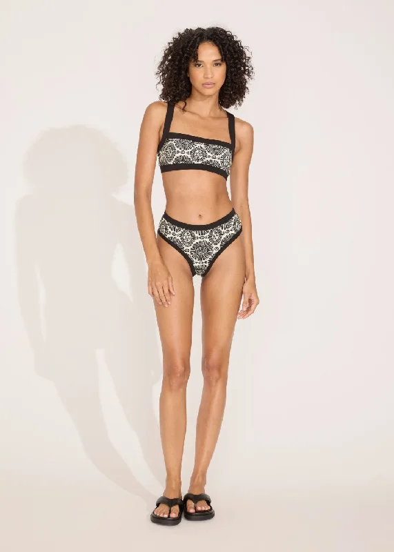 Patterned Female SwimwearScottie Bikini Top Blackout Medallion