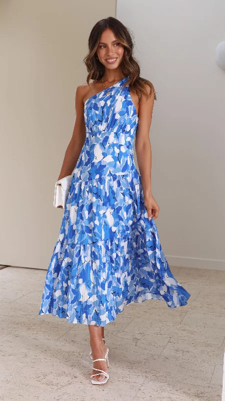 women's petite dressesJayma Maxi Dress - Blue Floral