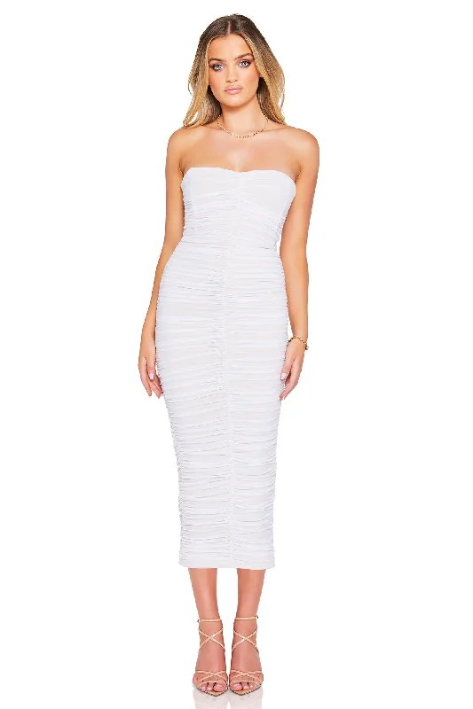 women's body-skimming dressesZen Midi