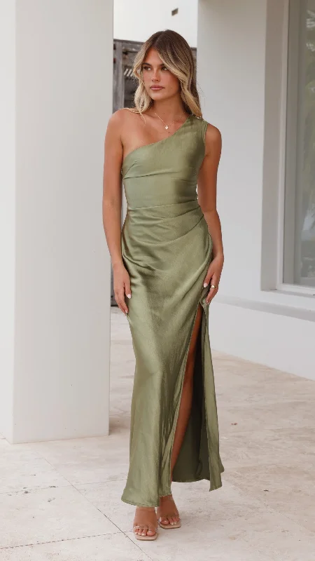 Neon DressVictoria Maxi Dress - Olive