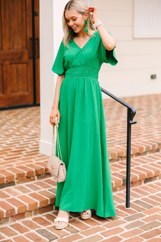 women's trendy dressesTake A Number Kelly Green Maxi Dress