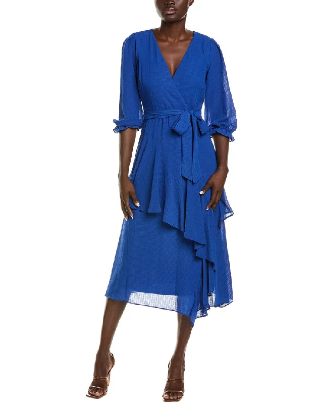 Cocktail DressMaison Tara Check Chiffon Maxi Dress