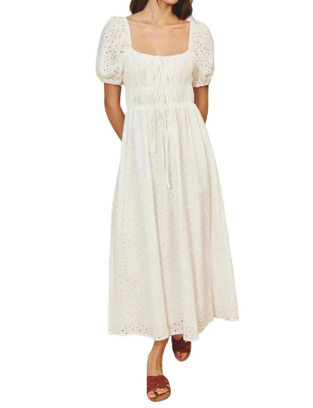 women's spaghetti strap dressesDreamy Maxi Dress In White