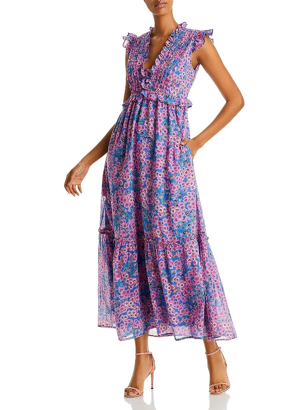 women's A-line dressesConstance Womens Floral Long Maxi Dress