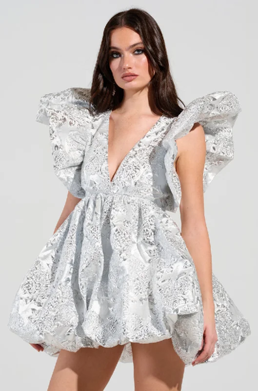 Glitter DressBELLE OF THE BALL BROCADE MINI DRESS