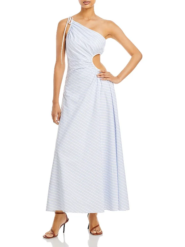 women's club dressesWomens Cotton Striped Maxi Dress